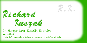 richard kuszak business card