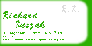 richard kuszak business card